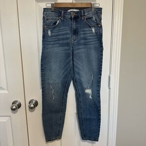 Celebrity Pink Distressed Blue Skinny Jeans